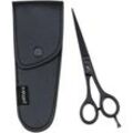 Blumfeldt - pa Brands Haarschere, Friseurschere Profi, Scharfe Haarschneideschere, Haarschere Set mit Etui, Frisur Scheren für Pony, Spitzen, Bart,