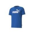 PUMA T-Shirt Essentials Logo T-Shirt Herren, blau