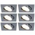 6x led Einbau Decken Strahler Schlaf Gäste Zimmer Spot Lampen beweglich dimmer