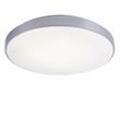 LED Deckenleuchte Fernbedienung Wohnzimmer Deckenlampe dimmbar Tageslichtleuchte Decke, CCT, Metall silber, 24W 1800lm 2700-6500K, DxH 50,5x8 cm