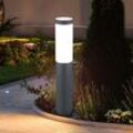 Edelstahl Sockel Leuchte Garten Weg Beleuchtung Einfahrt Steh Lampe im Set inkl. led Leuchtmittel