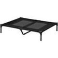 Pawhut - Hundeliege outdoor Schlafplatz Hundebett Hundesofa Haustierbett Katzenbett Schwarz 92 x 76 x 18 cm