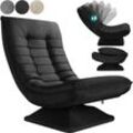 Casaria - Bodenstuhl verstellbare Rückenlehne 360° Drehbar Klappbar 150kg Belastbarkeit 60x105x87cm Gepolstert Wohnzimmer Gaming Relax Boden Sessel