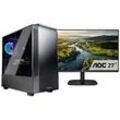 CAPTIVA Business-PC-Komplettsystem "Power Starter R75-003 TFT Bundle", E (A-G), schwarz, Microsoft Windows 11 Home (64 Bit), 32 GB RAM 1000 GB SSD, Computer-Komplettsysteme