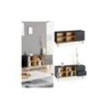 Vicco Kommode Wohnzimmerschrank Anrichte Neptune Anthrazit/Buche Schublade 134cm