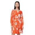 Druckkleid MARC O'POLO "aus LENZING™ ECOVERO™" Gr. 32, Normalgrößen, orange Damen Kleider Freizeitkleider