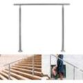 Swanew - Edelstahl-Handlauf Geländer für Treppen Brüstung Balkon mit/ohne Querstreben (120cm, 0 Querstreben)