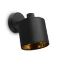 Led Pendellampe Wandlampe Deckenlampe Wohnzimmer Esszimmer Schlafzimmer Uni E14 Schwarz-Gold, Wandleuchte 1xE14 - Paco Home