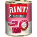 Rinti - Sensible Hundenassfutter Rind & Reis 800 g Adult Nassfutter