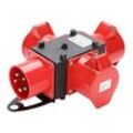 Hengda Stromverteiler Verteiler Baustromverteiler 3 x cee 400V/32A IP44 CEE-Steckdose 5 Polig Mit Sicherheitsklappdeckeln Für Baustelle