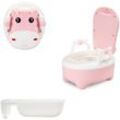 Kinder Töpfchen Kindertoilette Babytopf wc, Kinder Toilettensitz Toilettentrainer mit Griffe und Anti-Rutsch, für Kinder ab 1 jahr Rose - Swanew