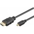 Goobay - HDMI™-High-Speed-Kabel mit Ethernet (Micro, 4K @ 60 Hz) HDMI™-Stecker (Typ a) HDMI™-Micro-Stecker (Typ d), 2 m (53785)