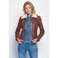 Lederjacke MAZE "Morelia" Gr. L, braun (cognac) Damen Jacken