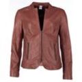 Lederjacke JCC "Lida", Damen, Gr. 34, rot (bordeaux), Oberstoff: 100% Lammnappa-Leder / Futter. 100% Polyester, Jacken