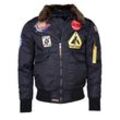 Bomberjacke TOP GUN "TG20202013", Herren, Gr. 50 (M), blau (navy), Obermaterial: 100% Nylon / Innenfutter: 100% Polyester / Strick: 100% Polyester / Wattierung: 100% Polyester, Jacken