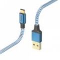 Hama 201558 Ladekabel Reflective USB-A zu USB-C Nylon 1,5m blau