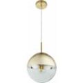 Etc-shop - Hängeleuchte mit Glaskugel Pendelleuchte gold transparent Esstischleuchte Wohnzimmerlampe Pendellampe, IP20, 1x E27, Durchmesser x Höhe 20