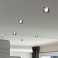 6er Set led Einbau Spot Decken Leuchten silber Wohn Arbeits Zimmer Beleuchtung Flur Strahler Lampen Karton beschädigt