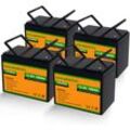 12V 100Ah x 4 Low Temp Cut-Off LiFePO4 Akku Lithium Batterie mit bms schutz und 3000-15000 Zyklen,1280Wh Lithiumbatterie für Wohnmobil,Solaranlage,