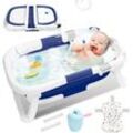 Baby Badewanne Kissen Pad Duschmatte Faltbare Duschunterlage Badkissen Badesitz, Blau - Vingo