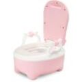 Swanew - Kinder Töpfchen und Toilette für Babys, Babytopf mit WC-Funktion, Kinder Toilettensitz und Trainer mit Griffen und rutschfestem Design Rose