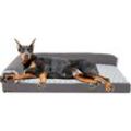 Hundebett groß Hunde, orthopädisches waschbares Hundebett, L-Form Hundesofa Hundekissen xxl 135x100x28cm