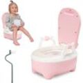 TolleTour Kinder Töpfchen Kindertoilette Babytopf wc. Kinder Toilettensitz Toilettentrainer mit Griffe und Anti-Rutsch. für Kinder ab 1 jahr Rose