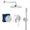 Grohe - Eurosmart All-in-1 Brauseset mit 21 cm Kopfbrause + 1-Strahl-Handbrause, Chrom (25219001-PERFECTSTICK)