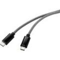 Renkforce - USB-Kabel usb 2.0 usb-c® Stecker, usb-c® Stecker 3.00 m Schwarz/Weiß RF-4598412