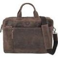 PRIDE AND SOUL Raily Laptoptasche 41 x 9,5 x 28 cm Leder Braun