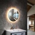 LED Lichtspiegel Badspiegel 2712 mit Spiegelheizung & Warm-/Kaltlichteinstellung - Rund Ø 60 cm