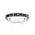 THOMAS SABO Fingerring Steine Pavé TR2358-051-9-52-60, TR2358-643-11-52-60, mit Zirkonia (synth), schwarz|silberfarben