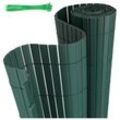 Pvc Sichtschutzzaun Sichtschutzmatte Gartenzaun Sichtschutz Windschutz für Balkon &Terrasse, Grün 80x500cm - Swanew