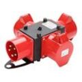 Stromverteiler Verteiler Baustromverteiler 3 x cee 400V/32A IP44 CEE-Steckdose 5 Polig Mit Sicherheitsklappdeckeln Für Baustelle - Swanew