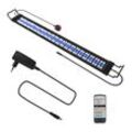 Led Aquarien Beleuchtung Aquarium Lampe rgb Fisch Tank Skalierbar Aufsetzleuchte mit Fernbedienung,120-150CM - Schwarz - Vingo