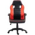 Gaming Stuhl Ergonomischer PC-Stuhl Höhenverstellbar Kinder Teenager Schwarz/Rot - Svita