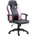 Gaming Stuhl Ergonomischer PC-Stuhl Höhenverstellbar Kinder Teenager Schwarz/Pink - Svita