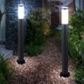 2er Set Edelstahl Steh Lampe Garten Weg Beleuchtung Außen Stand Leuchte ANTHRAZIT im Set inkl. LED Leuchtmittel