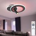 Led Deckenleuchte Designleuchte Wohnzimmerlampe Schlafzimmerleuchte, Fernbedienung Nachtlicht Memory Tageslicht dimmbar rgb Farbwechsler cct, 30W