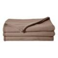 Fleece-Decke 210 x 230 cm Taupe