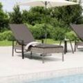 Sonnenliege,Liegestuhl,Relaxliege mit Auflage Grau Poly Rattan NCEIN77103 Bonnevie