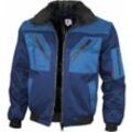 Pilotjacke mit Teddyfutter 1000 Gr. 2XL marine/königsblau - Qualitex