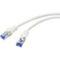 Renkforce - RF-5771522 RJ45 Netzwerkkabel, Patchkabel cat 6a s/ftp 1.00 m Weiß Halogenfrei 1 St.