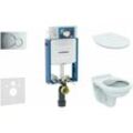 Kombifix - Installationselement für Wand-WC mit Betätigungsplatte SIGMA01, Chrom glänzend + wc Alpha und wc Sitz 110.302.00.5 ND2 - Geberit