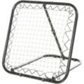 Homcom - Fußball Rebounder klappbar Kickback Tor Rückprallwand Netz für Baseball Basketball Verstellbar in 5 Stufen Metall Schwarz 78 x 84 x 65-78 cm