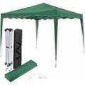 Faltpavillon Vivara 3x3 m – Pop-up Pavillon höhenverstellbar, UV50+ & wasserabweisend – Gartenzelt mit Tasche – Partyzelt für Garten – grün - Juskys