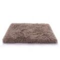 Paco Home - Hundebett Katzenbett Flauschig Hundekissen Hundesofa Hundedecke Hundekörbchen Beige, 50x80 cm