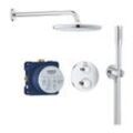 Grohtherm Unterputz-Duschset mit Thermostatmischer, xxl 250 Kopfbrause und Handbrause, Chrom (34727000-XXL2) - Grohe