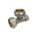 Schraubfitting-T-Stück 20 x 2,0 - 20 x 2,0 - 16 x 2,0 mm für Alu-Mehrschicht-Verbundrohr