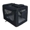 Estexo - Transportbox Hundebox Faltbox xxl Transporttasche faltbar Tierbox Hunde Schwarz